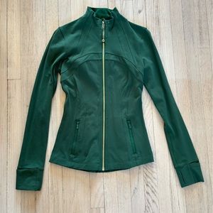 Lululemon Define Jacket Everglades Green with Gold Zipper Size 4